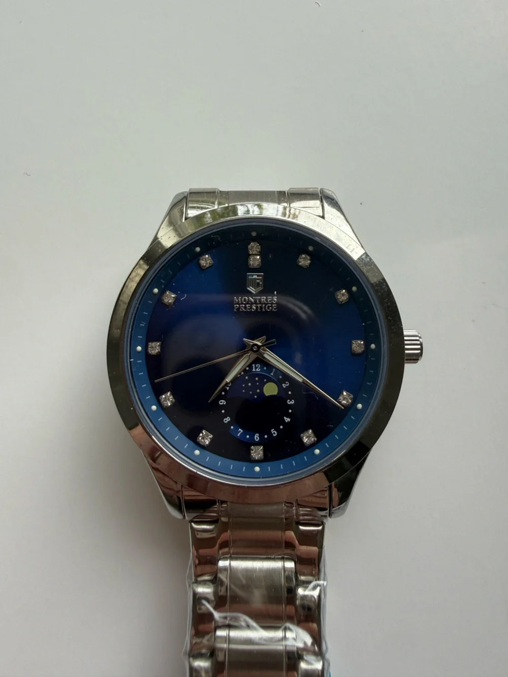 NEW Invicta x Montres Prestige MPW-0375 42mm Blue Dial Moonphase Silver Watch
